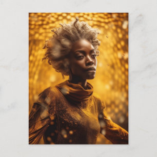 Cartão Postal Uma Deusa Gorda Abelhas Mel