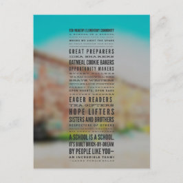 Cartão Postal Uma Escola Elementar Saudável Pode Ser... Poema