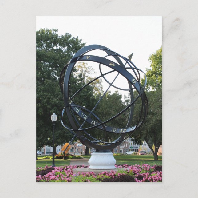 Cartão Postal Uma estátua em Pella Iowa (Frente)