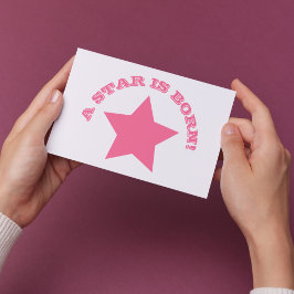 Cartão Postal Uma estrela é um Nascer - Uma estrela cor-de-rosa