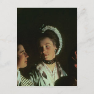 Cartão Postal Uma Experiência numa Ave na Bomba de Ar, 1768