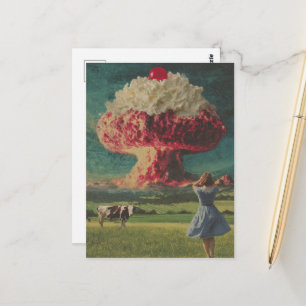 Cartão Postal Uma explosão surreal no deserto no pasto de laticí