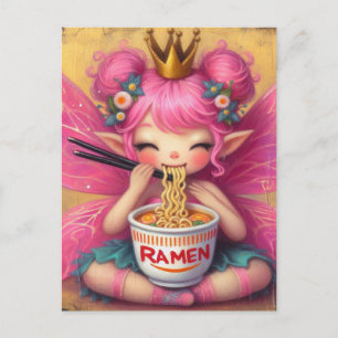Cartão Postal Uma Fada Comendo Ramen
