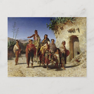 Cartão Postal Uma família cigana na estrada, c.1861