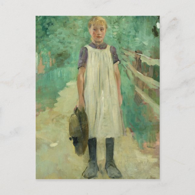 Cartão Postal Uma Farmgirl, 1895 (Frente)