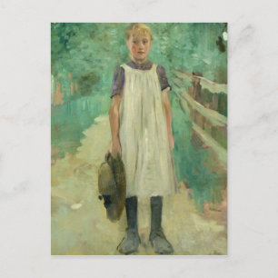 Cartão Postal Uma Farmgirl, 1895