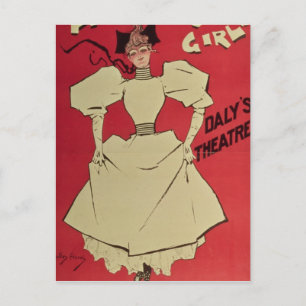 Cartão Postal Uma garota alegre no Teatro do Daly