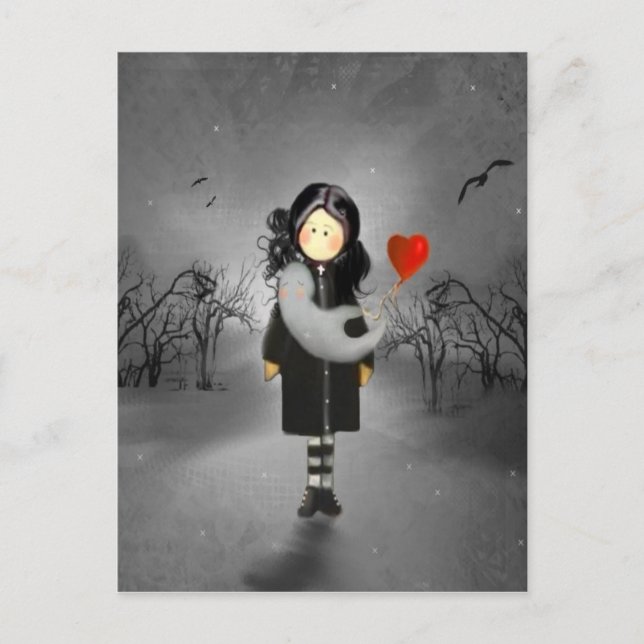 Cartão Postal Uma garota e um fantasma (Frente)