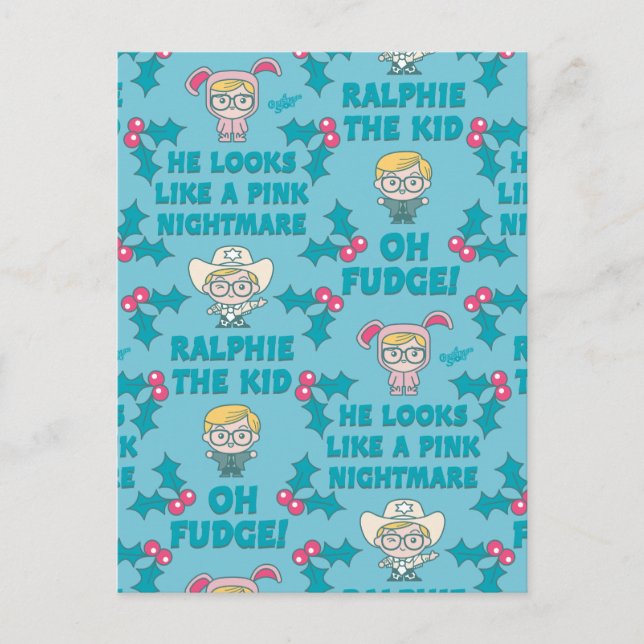 Cartão Postal Uma história de Natal | Ralphie, o padrão infantil (Frente)