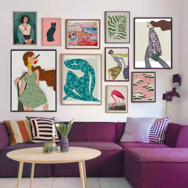 Cartão Postal Uma Ilustração de Moda de Queda de Windy Day (Criador carregado)