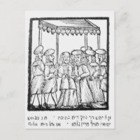 Uma ilustração de um casamento judaico