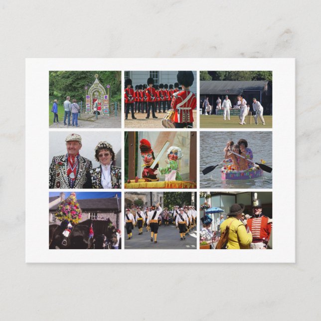 Cartão Postal Uma imagem da Inglaterra - costumes e tradições (Frente)