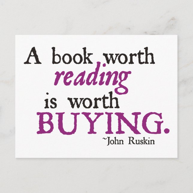 Cartão Postal Uma Leitura do Livro Vale a Pena Comprar (Frente)