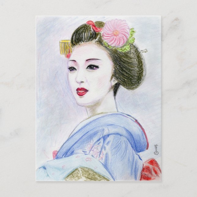 CARTÃO POSTAL UMA MENINA DE MAIKO (Frente)