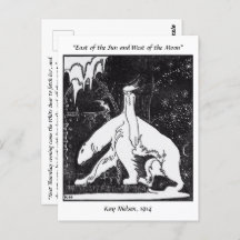 Uma menina e um urso Ilustração vintage de conto d