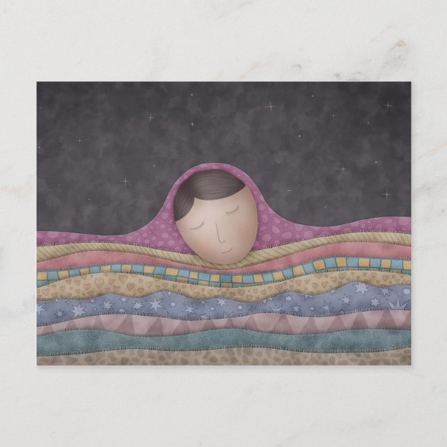 Cartão Postal Uma Menina Sob Mil Cobertores (Frente)