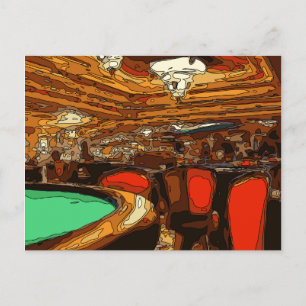 Cartão Postal Uma Mesa de Jack Negro no coração de um Casino d