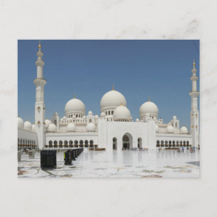 Cartão Postal Uma Mesquita em Abu Dhabi