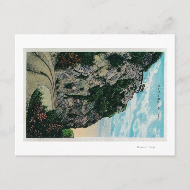 Cartão Postal Uma Milha Alto, no Monte LoweMt. Lowe, CA (Frente)