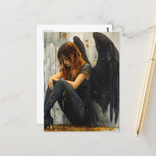Cartão Postal Uma Mulher Anjo Escura