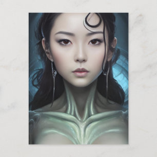 Cartão Postal Uma Mulher Cifi Alienígena