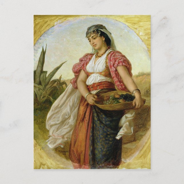 Cartão Postal Uma mulher de Argel, 1871 (Frente)