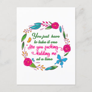 Cartão Postal Uma Mulher Sábia Uma Vez Disse Que Ia Embora