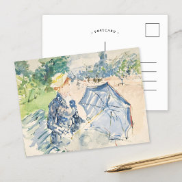 Cartão Postal Uma mulher sentada em um banco | Berthe Morisot