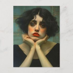 Cartão Postal Uma Mulher Triste