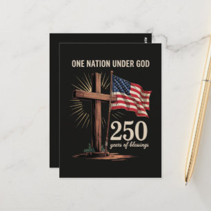 Cartão Postal Uma Nação Sob Deus 250 Anos