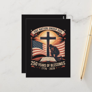 Cartão Postal Uma Nação Sob Deus 250 Anos