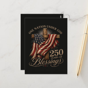 Cartão Postal Uma Nação Sob Deus 250 Anos