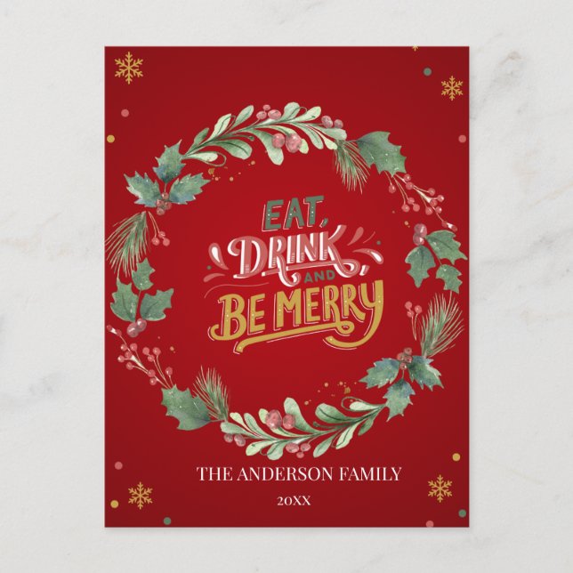 Cartão Postal "Uma Noite de Alegria: Bash de Natal (Frente)