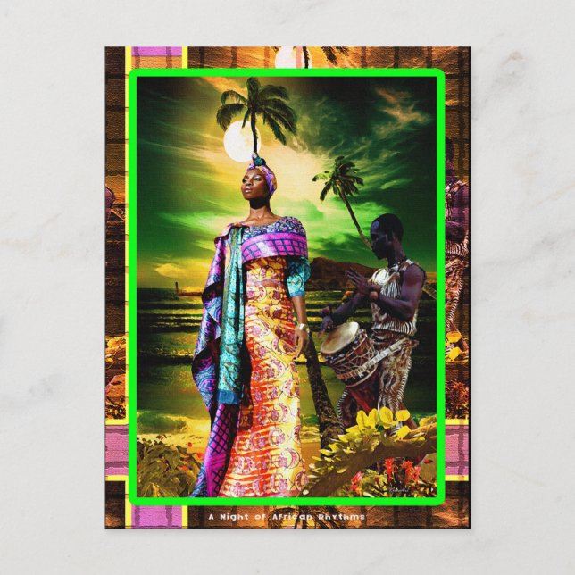 Cartão Postal Uma Noite de Ritmo Africano (Frente)