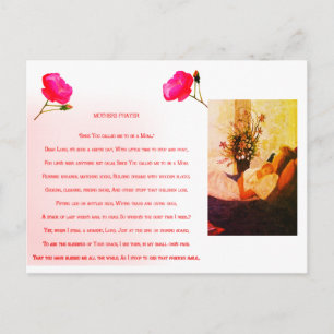 Cartão Postal Uma oração amorosa das mães