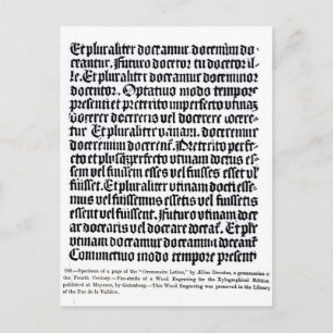 Cartão Postal Uma página da 'Grammire Latine'