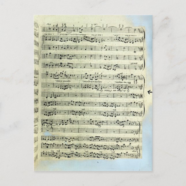 Cartão Postal Uma página de uma das duas únicas cópias (Frente)