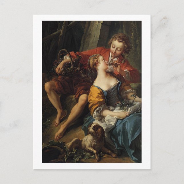 Cartão Postal Uma Pastoral do outono em detalhes - François Bouc (Frente)