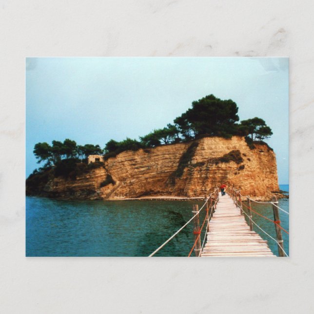 Cartão Postal Uma pequena ilha fofa da Grécia da Ilha Zakynthos (Frente)