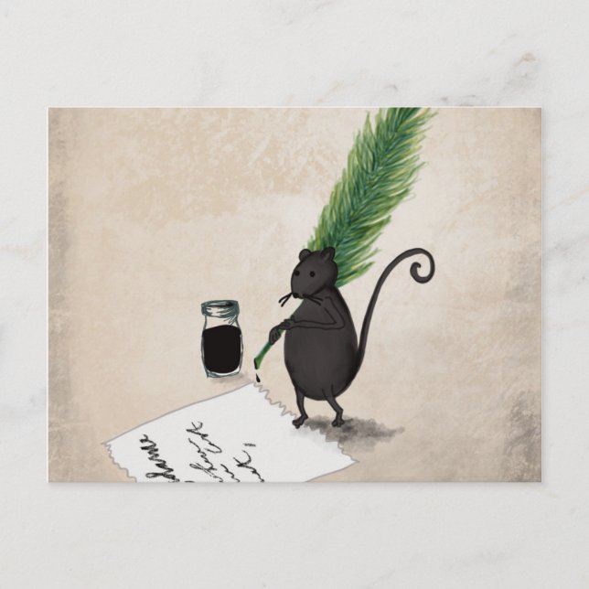 Cartão Postal Uma pequena nota (Frente)