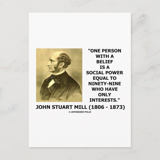 Cartão Postal Uma Pessoa Com Uma Crença De Poder Social (Frente)