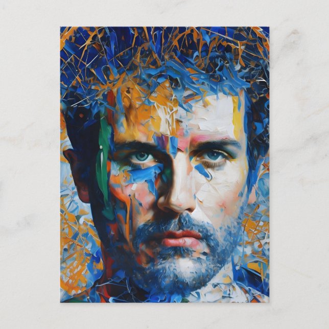 Cartão Postal Uma pintura gerada pelo Man AI (Frente)