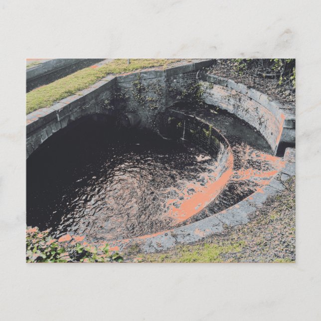 Cartão Postal Uma Piscina de laranja em Welshpool (Frente)