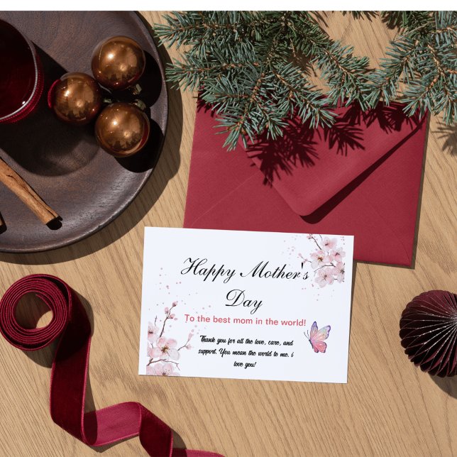 Cartão Postal Uma placa de poster de Dia de as mães cardíaca (Criador carregado)