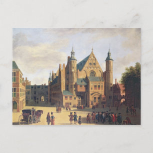 Cartão Postal Uma praça urbana em Haarlem