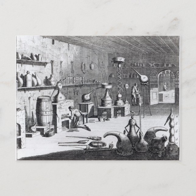 Cartão Postal Uma primeira visão da química prática (Frente)