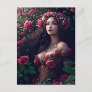 Cartão Postal Uma princesa nas rosas