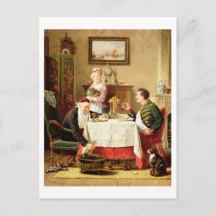Cartão Postal Uma Refeição Satisfatória, 1883 (óleo na canva