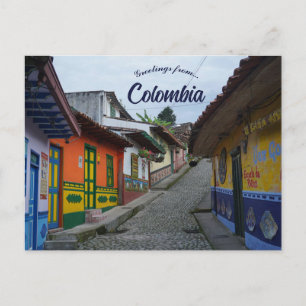 Cartão Postal Uma Rua em Guatape Colômbia