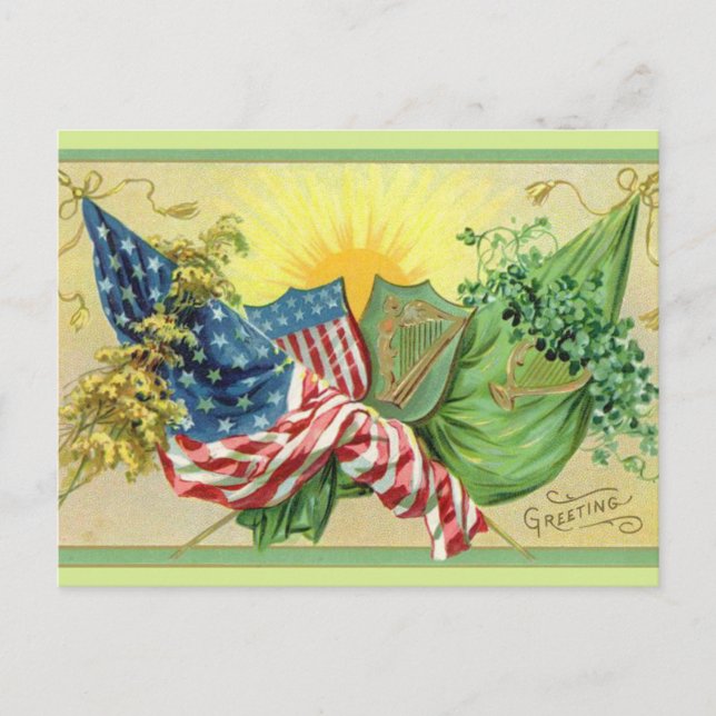 Cartão Postal Uma saudação irlandesa (Frente)